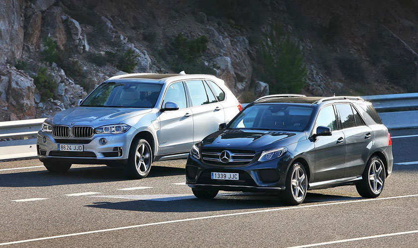 Mercedes GLE 350d vs BMW X5 40e, ¿diésel o híbrido?